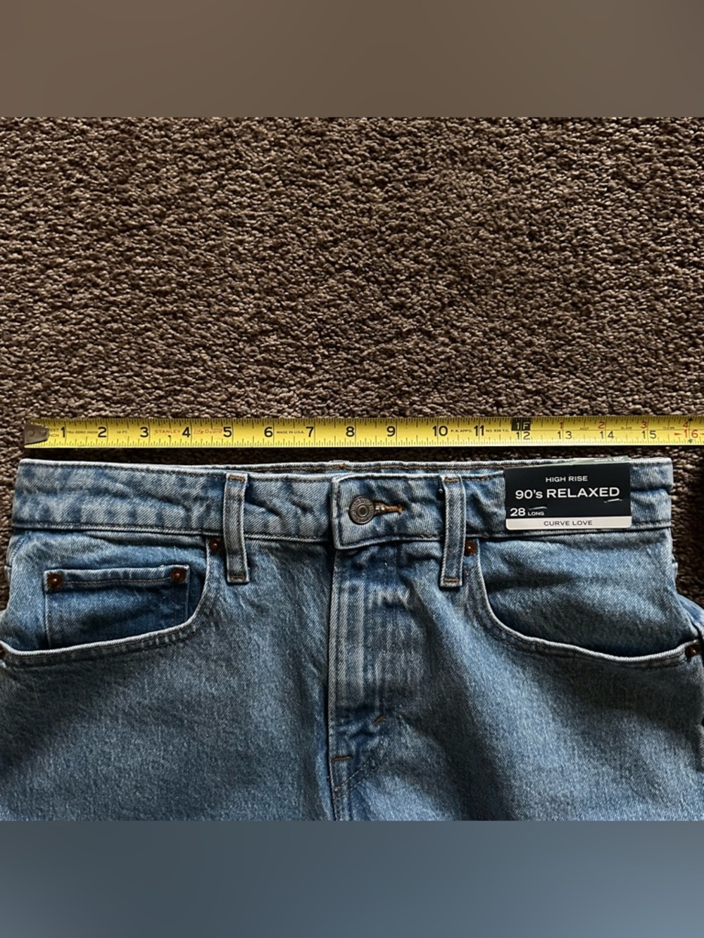 Abercrombie & Fitch Curve Love High Rise 90’s Relaxed Jeans - Medium // 28 LONG - Picture 4 of 14
